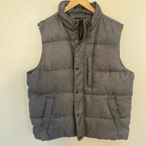 Banana Republic Mens Size XL Primaloft Down Alternative Puffer Vest Gray Grey
